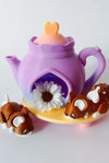 Mouse Flexi and  Purple Tea Set - MR SOFT ART STORE