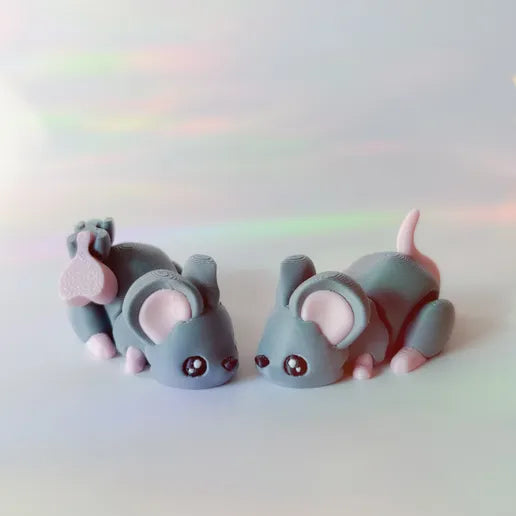 Mouse Flexi and  Purple Tea Set - MR SOFT ART STORE