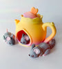 Mouse Flexi and  Yellow Tea Set - MR SOFT ART STORE