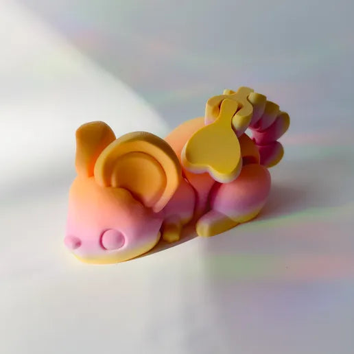 Mouse Flexi and  Purple Tea Set - MR SOFT ART STORE