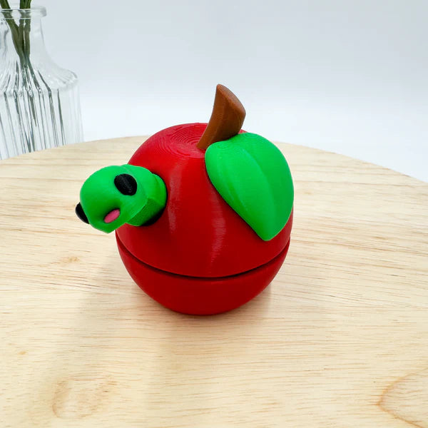 Apple and Worm Desktop Decor Gift - MR SOFT ART STORE