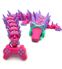 Vibrant Articulated Dragon with Gaming Motif - Flexible Collectible - MR SOFT ART STORE