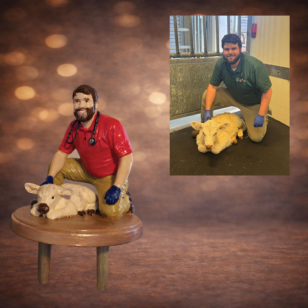 Custom Cake Topper from Photo/Draw – Hand Painted 3D Figurine for Birthday Cake