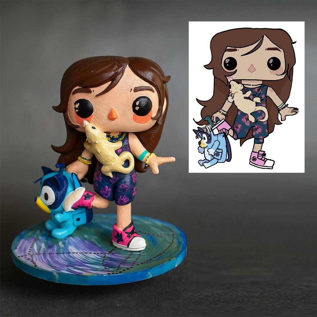 Custom 3D Printed Child Art: Unique Hand-Painted Gift