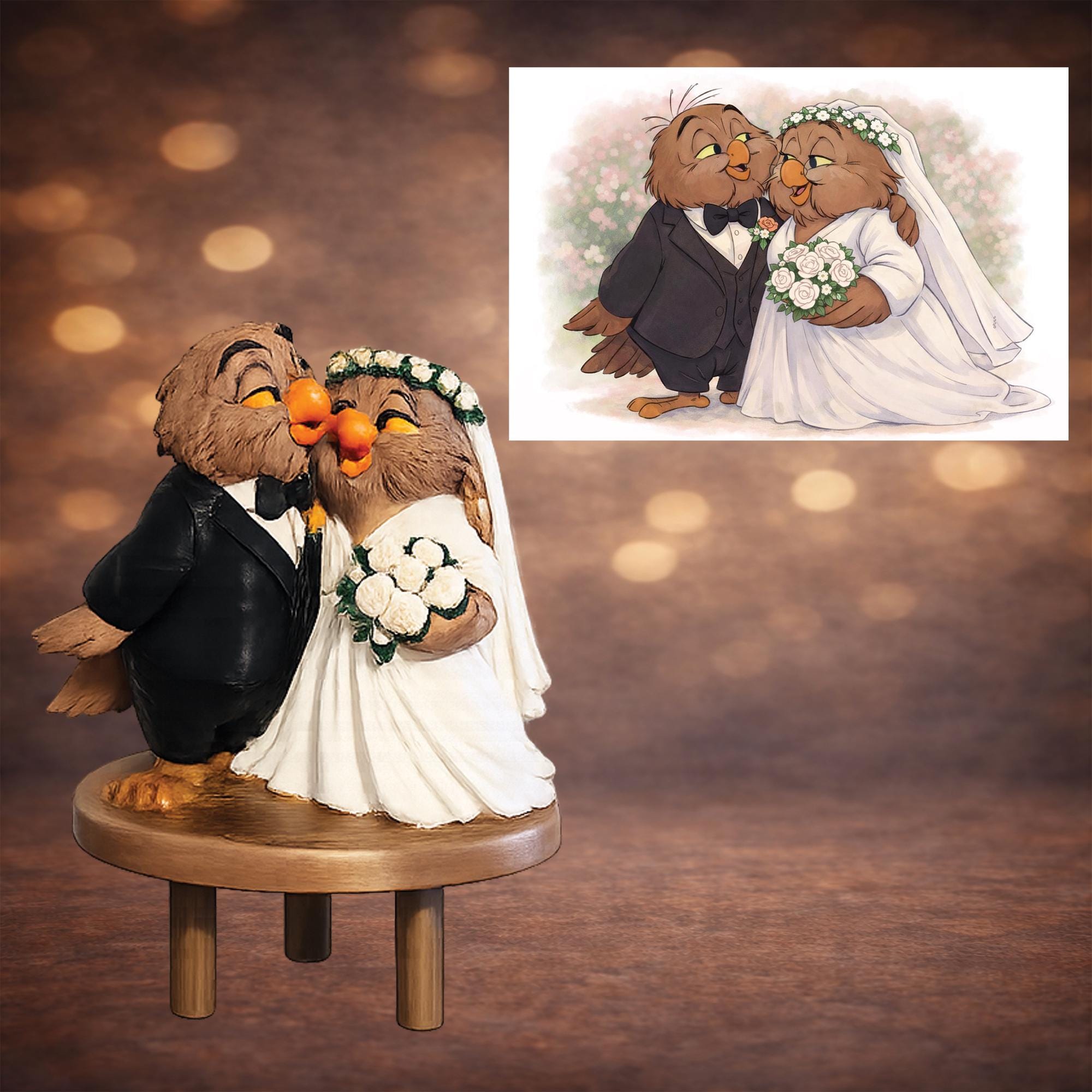 Custom Cake Topper from Photo/Draw – Hand Painted 3D Figurine for Birthday Cake