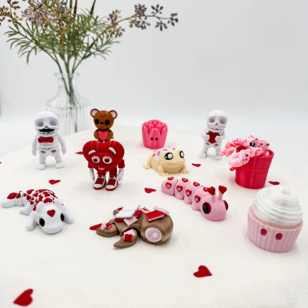 Love is in the Air Miniatures 3D Printed Valentine's Day Critters - MR SOFT ART STORE