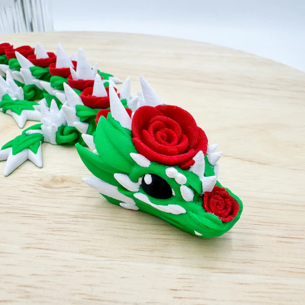 Rose Dragon 3D Printed Valentine’s Day - MR SOFT ART STORE
