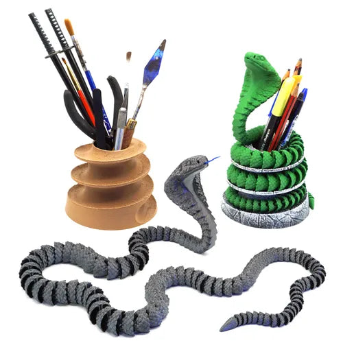 Articulated Cobra + Pencil Holder - MR SOFT ART STORE