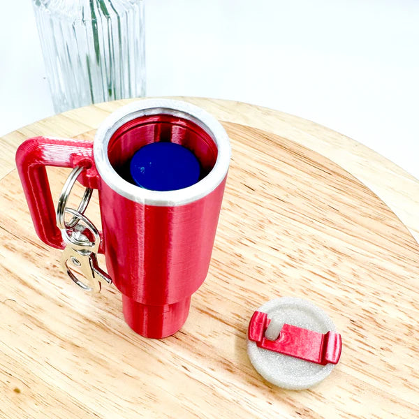 Tumbler Cup Chapstick Holder Keychain Gift - MR SOFT ART STORE