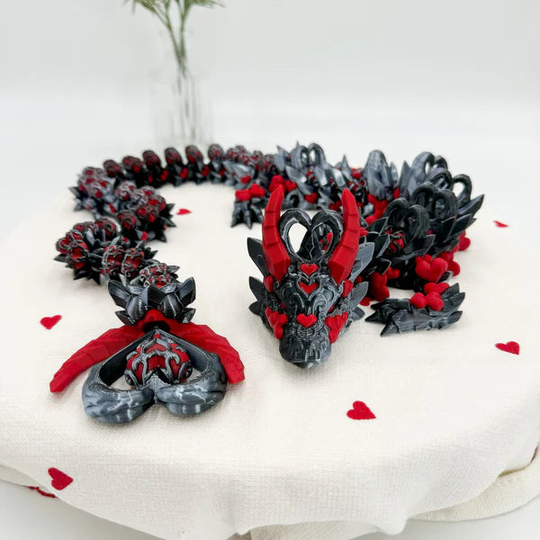 Heart Dragon Special Edition Valentines Day Articulating Dragon Figurine - MR SOFT ART STORE
