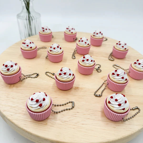 Sweet Treat Keychain - 3D Printed Cupcake Charm - MR SOFT ART STORE