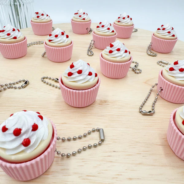 Sweet Treat Keychain - 3D Printed Cupcake Charm - MR SOFT ART STORE
