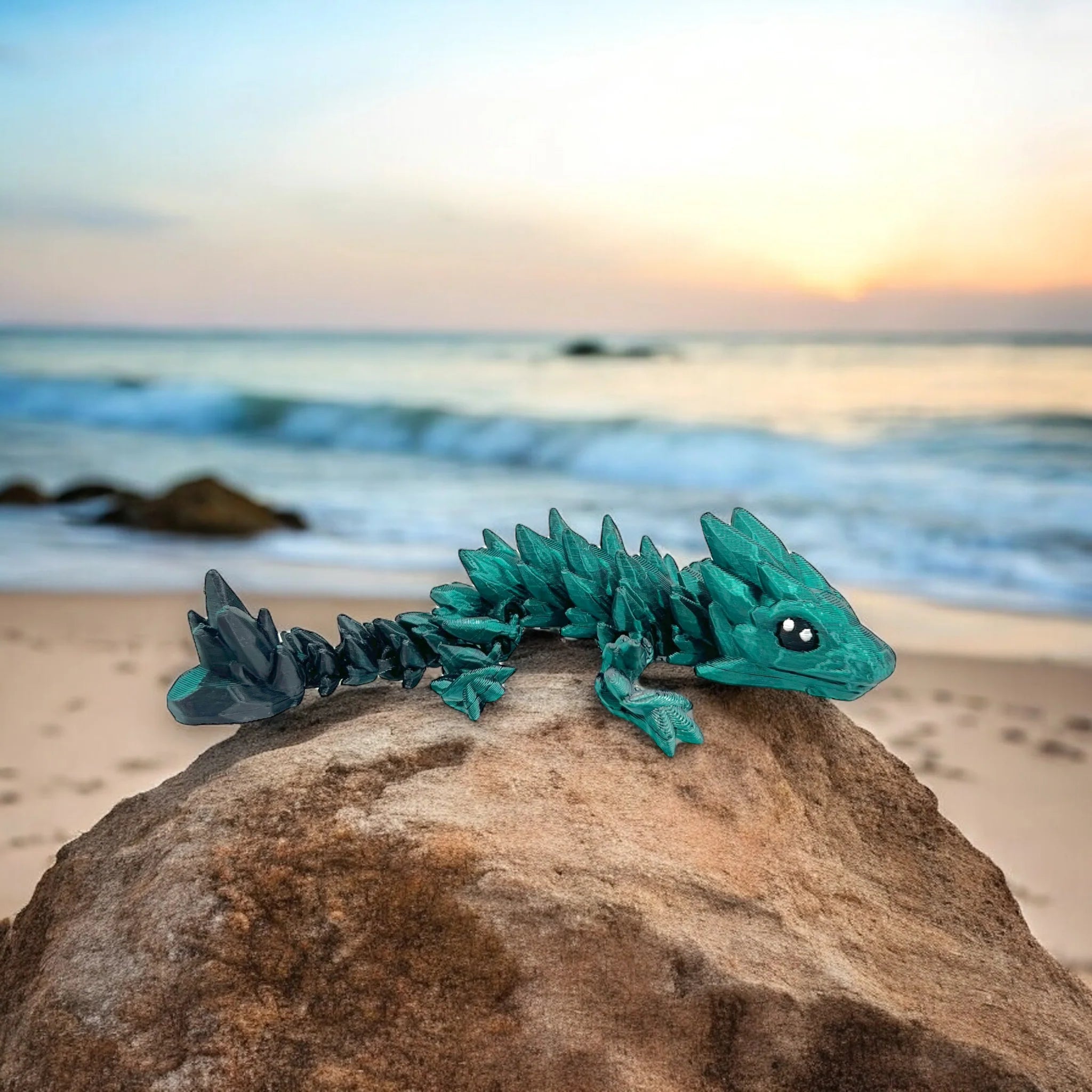 Emerald Dragon: A Shimmering Gem - MR SOFT ART STORE