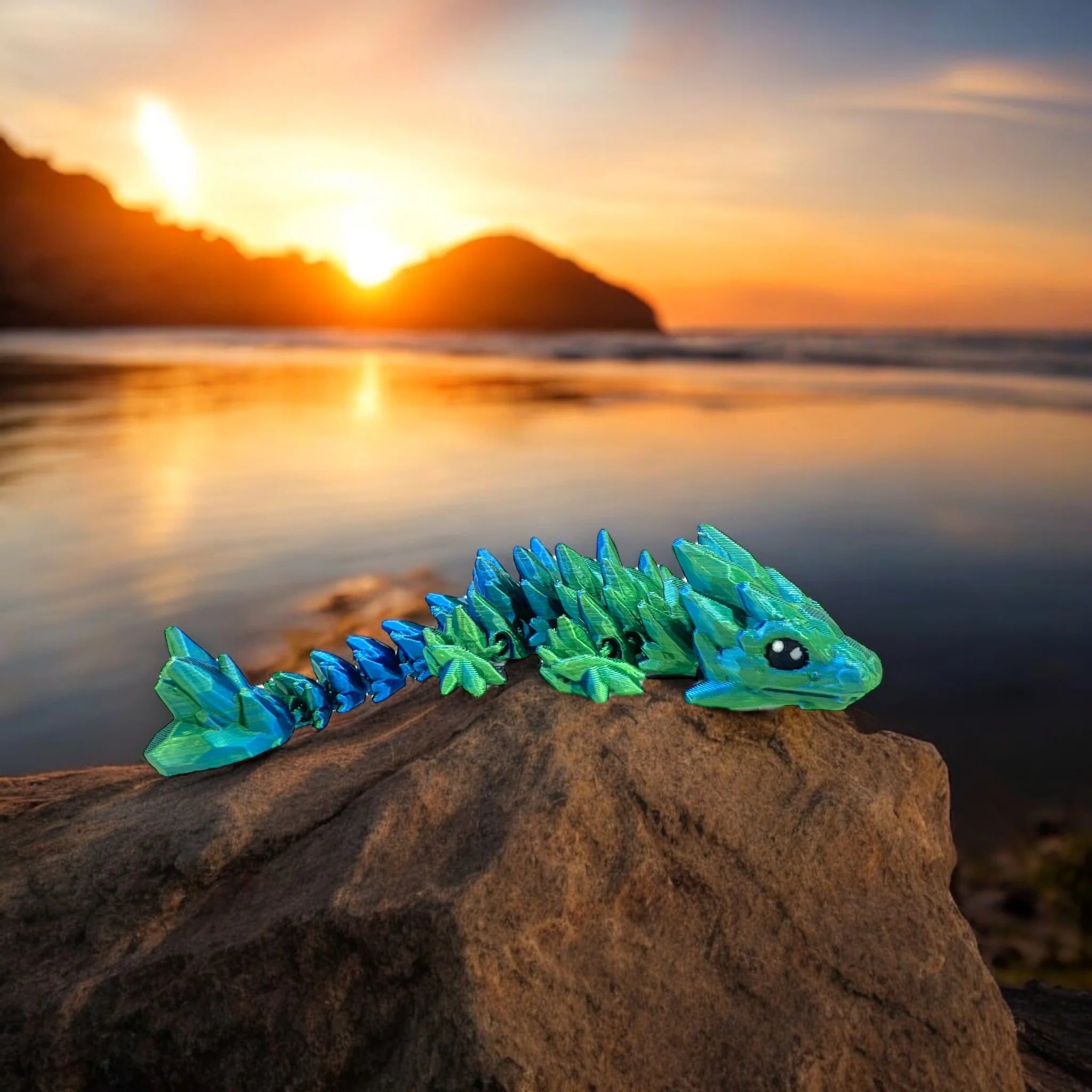 Emerald Dragon: A Shimmering Gem - MR SOFT ART STORE