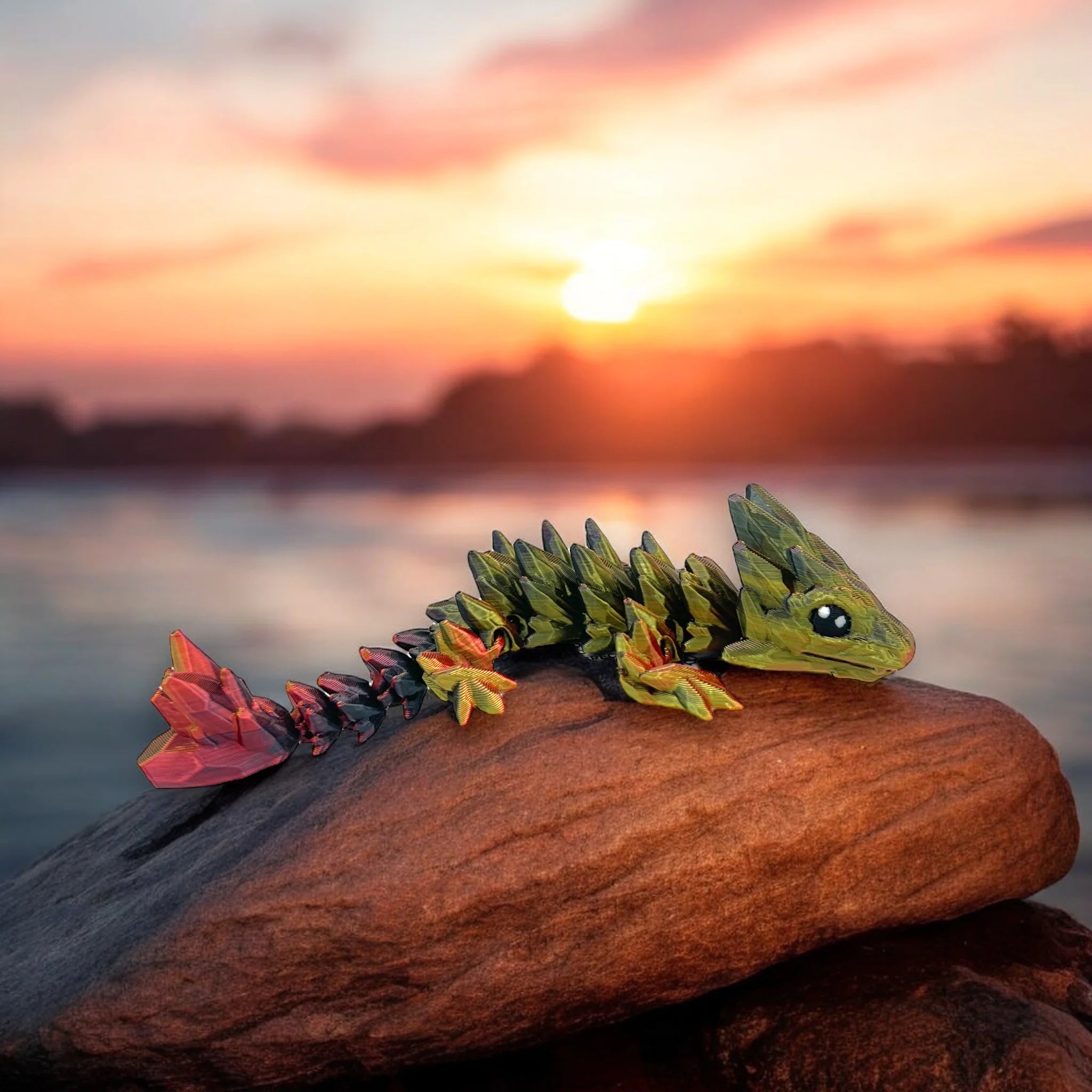 Emerald Dragon: A Shimmering Gem - MR SOFT ART STORE