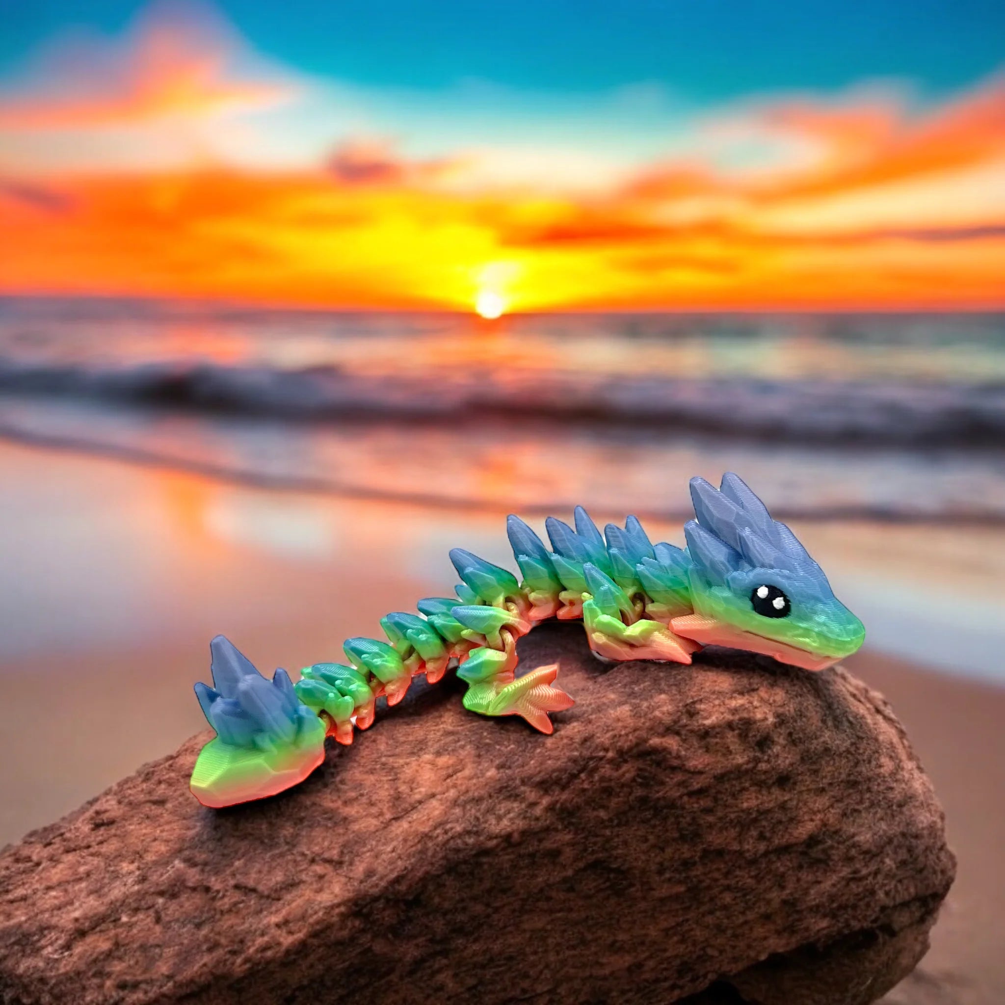 Emerald Dragon: A Shimmering Gem - MR SOFT ART STORE