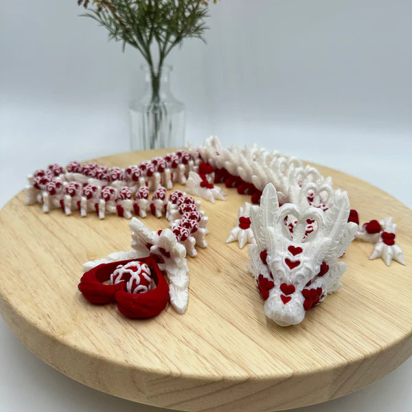 Heart Dragon Special Edition Valentines Day Articulating Dragon Figurine - MR SOFT ART STORE