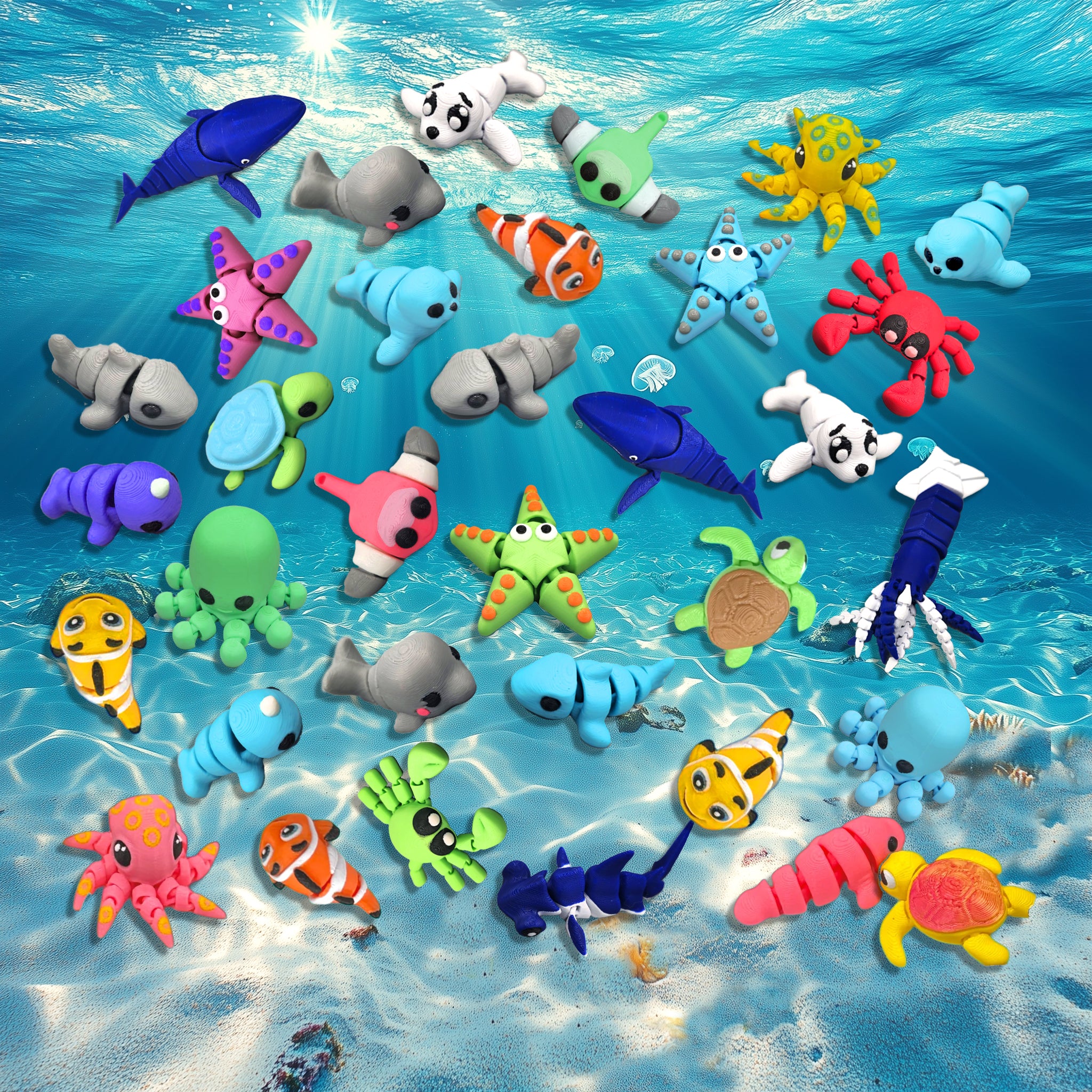 Pocketful of Paradise: Ocean Theme Random Buddies - MR SOFT ART STORE