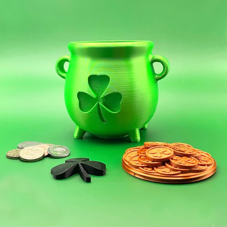 St Patrick's Day Leprechaun's Cauldron Piggy Bank - MR SOFT ART STORE
