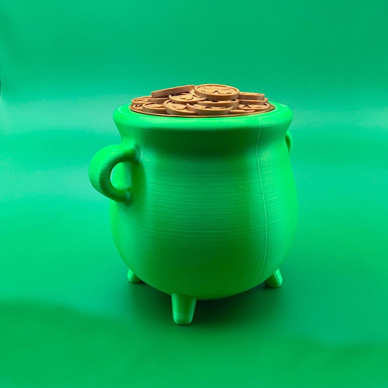 St Patrick's Day Leprechaun's Cauldron Piggy Bank - MR SOFT ART STORE