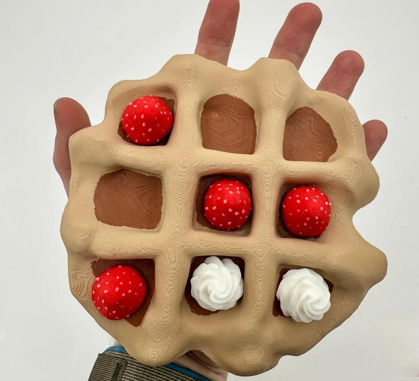3D Printed Waffle Tic Tac Toe Set – Fun Breakfast - MR SOFT ART STORE