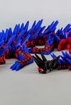 Super Spider Dragon! 3D Printed Articulated Red, Black and Blue Hero - MR SOFT ART STORE