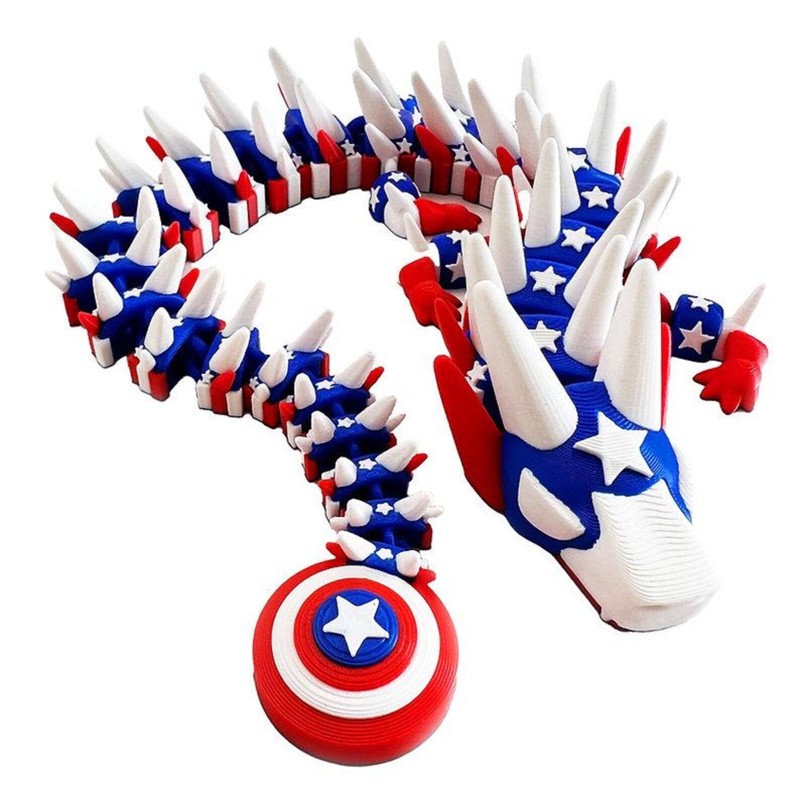 Captain Dragon: The Star-Spangled Beast (12 Inch Dragon) - MR SOFT ART STORE