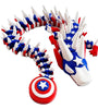 Captain Dragon: The Star-Spangled Beast (12 Inch Dragon) - MR SOFT ART STORE