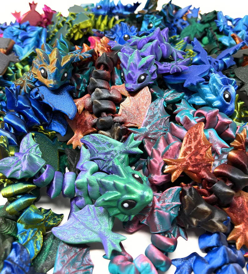 A whimsical dragon, ready to twist and turn - MR SOFT ART STORE