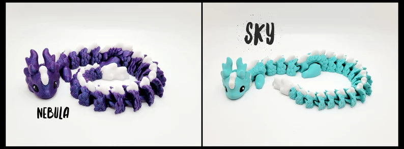Kaida Cloud Dragon Flexi Fidget Toy 3D Printed Gift Articulated Imaginative Play - MR SOFT ART STORE