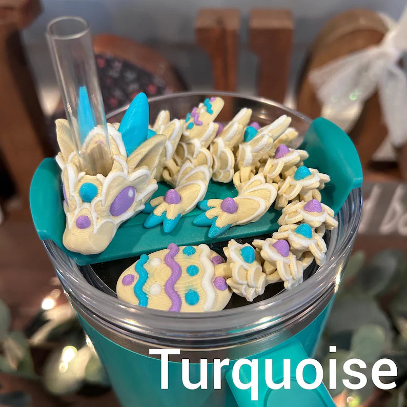 Easter Sugar Cookie Dragon Straw topper - MR SOFT ART STORE