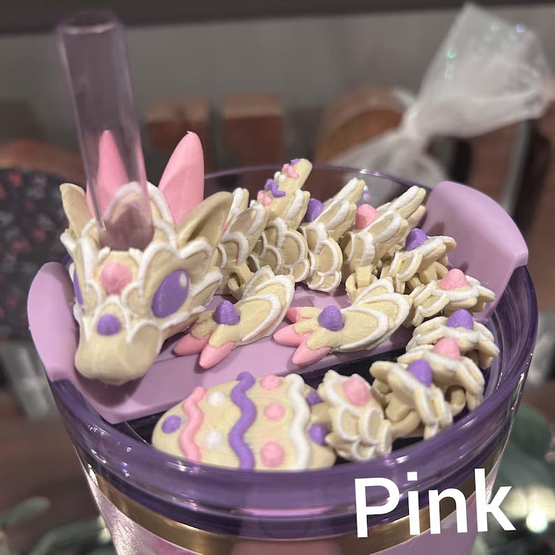 Easter Sugar Cookie Dragon Straw topper - MR SOFT ART STORE