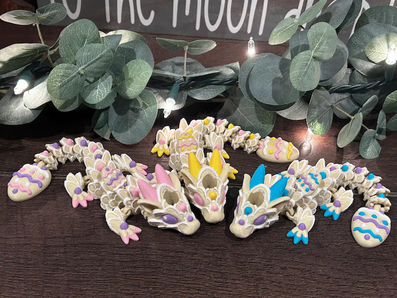 Easter Sugar Cookie Dragon Straw topper - MR SOFT ART STORE