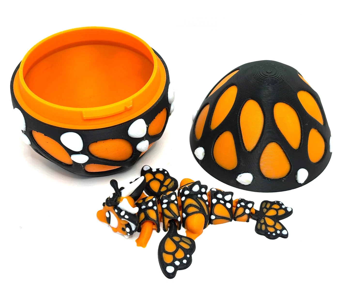 Enchanting 3D-Printed Butterfly Dragon: Chrysalis Ember with Egg - MR SOFT ART STORE