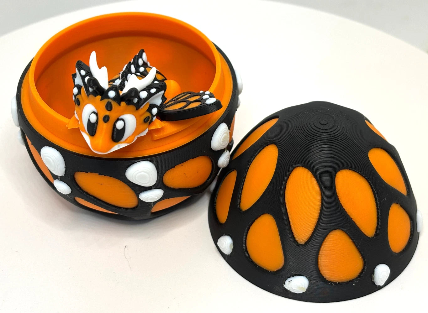Enchanting 3D-Printed Butterfly Dragon: Chrysalis Ember with Egg - MR SOFT ART STORE