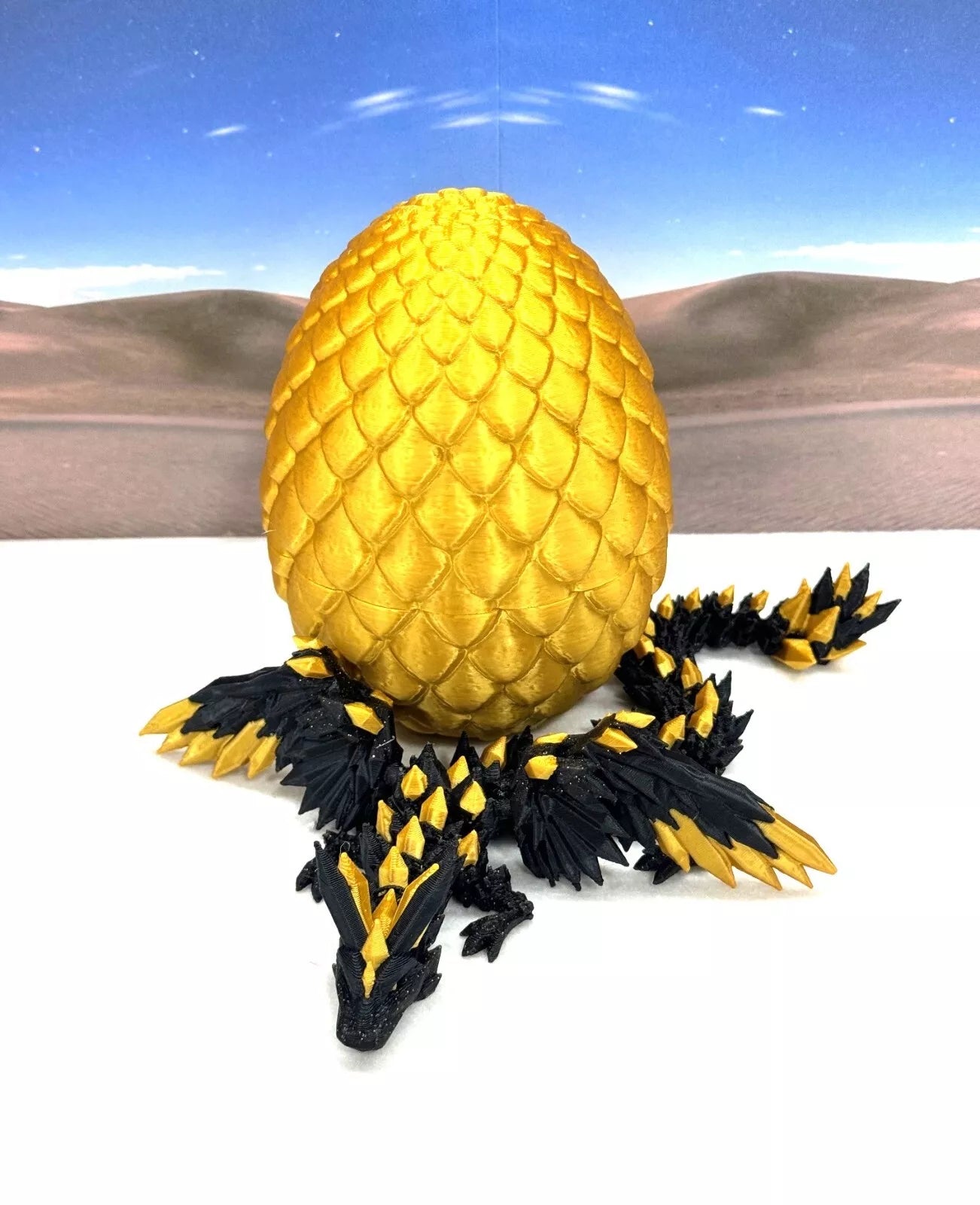 Crystal Winged Dragon with Egg 3D Printed Articulated Crystal Winged Dragon Toy - MR SOFT ART STORE