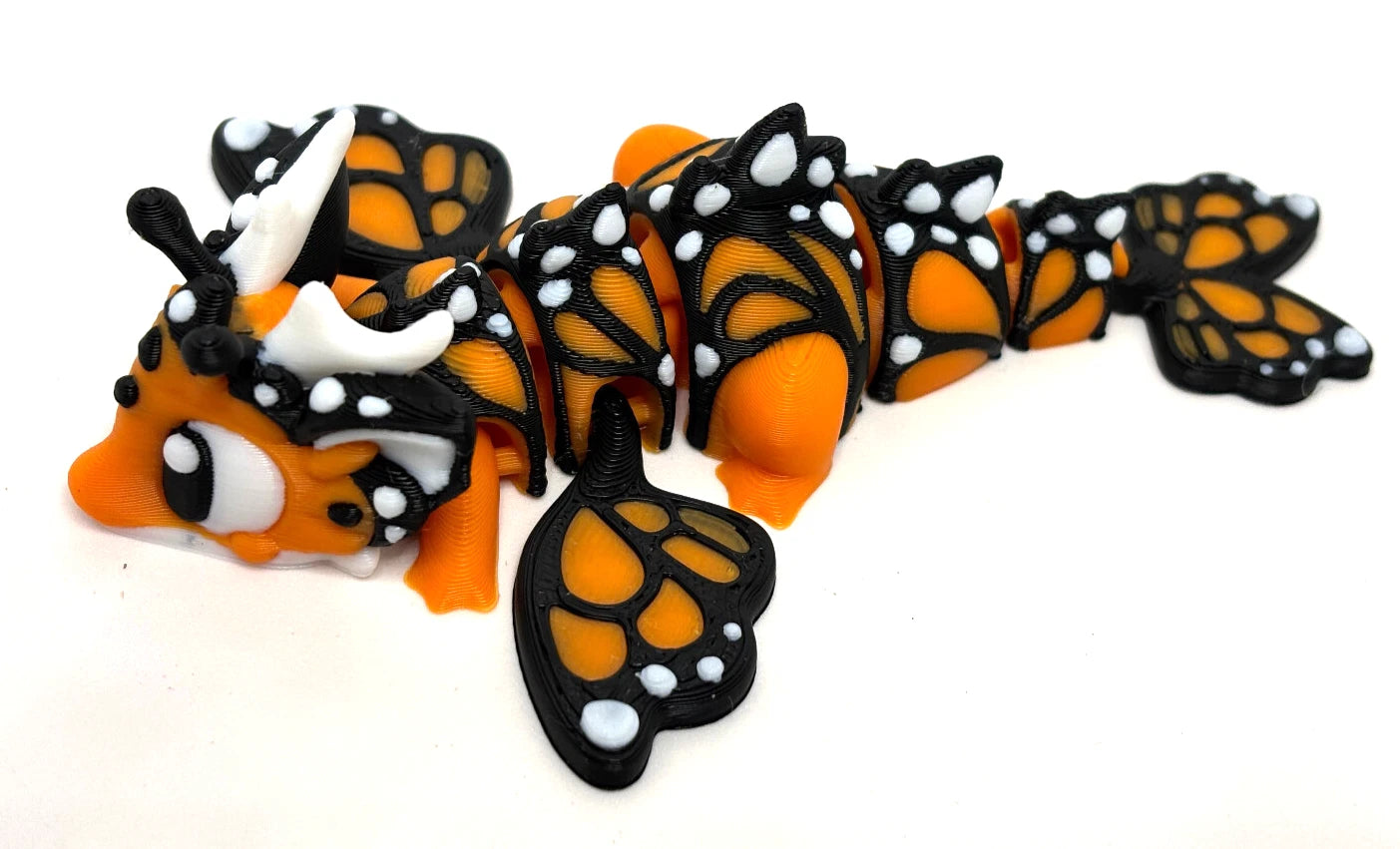 Enchanting 3D-Printed Butterfly Dragon: Chrysalis Ember with Egg - MR SOFT ART STORE