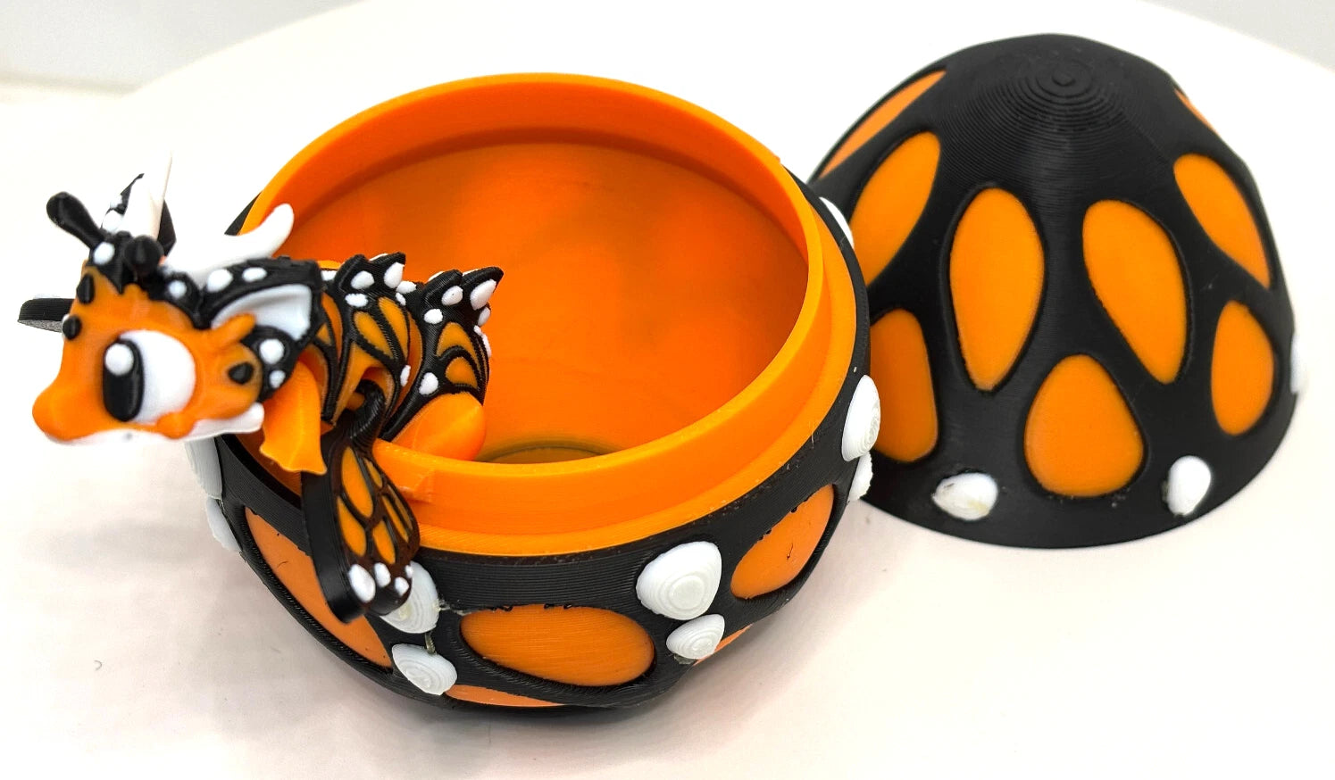 Enchanting 3D-Printed Butterfly Dragon: Chrysalis Ember with Egg - MR SOFT ART STORE