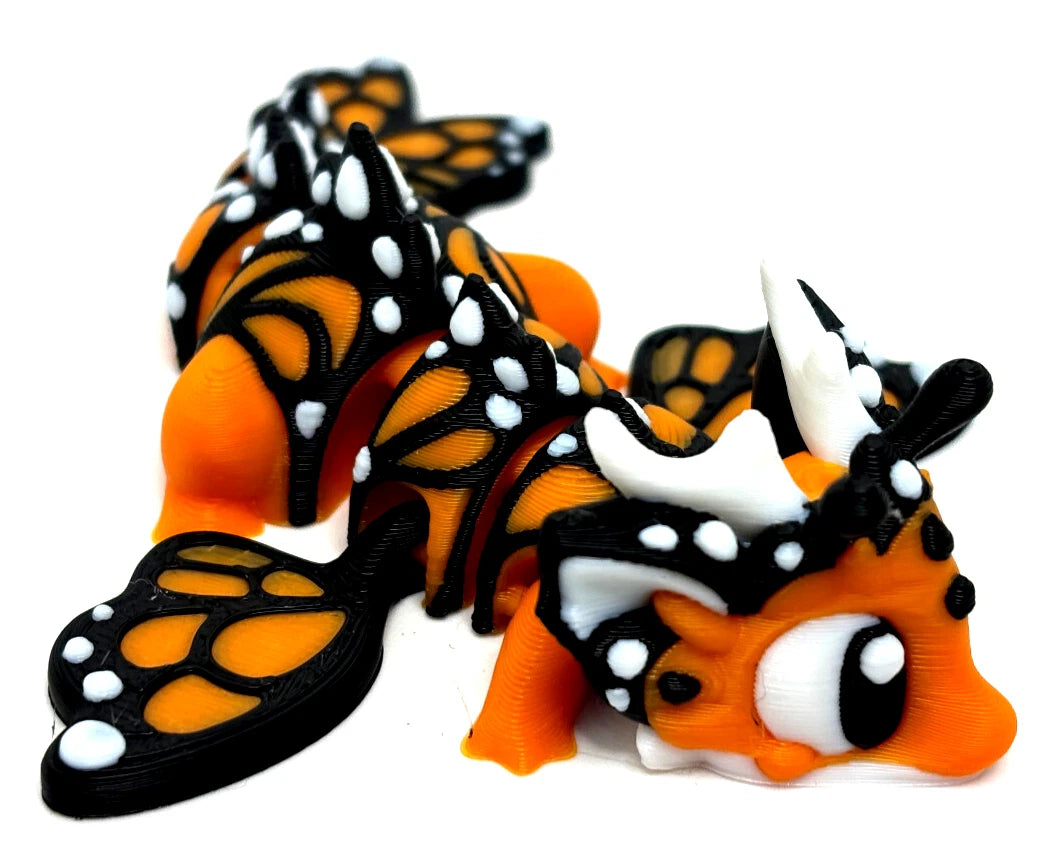 Enchanting 3D-Printed Butterfly Dragon: Chrysalis Ember with Egg - MR SOFT ART STORE
