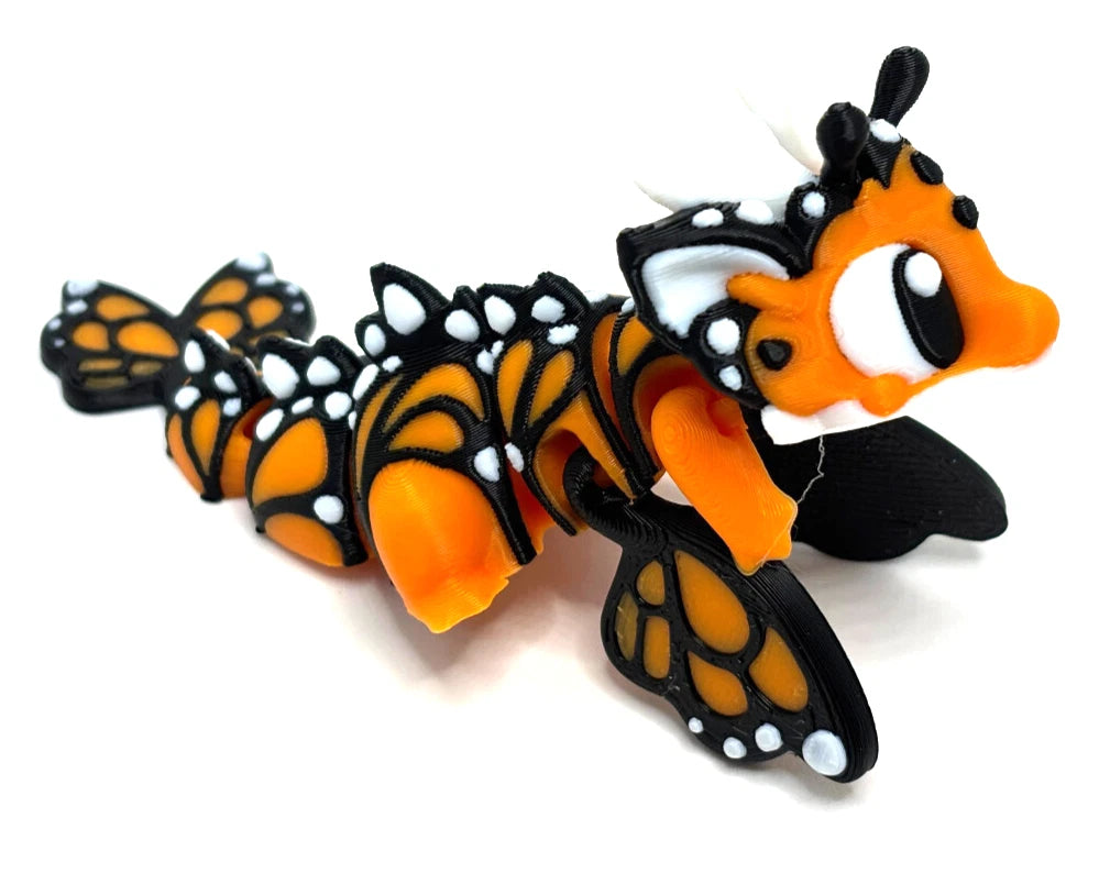 Enchanting 3D-Printed Butterfly Dragon: Chrysalis Ember with Egg - MR SOFT ART STORE