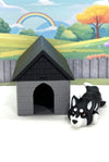 Adorable 3D Printed Husky Puppy & Dog House Toy Set - Perfect Pet Lover Gift! 3.5" Articulated Husky Dog Toy - MR SOFT ART STORE