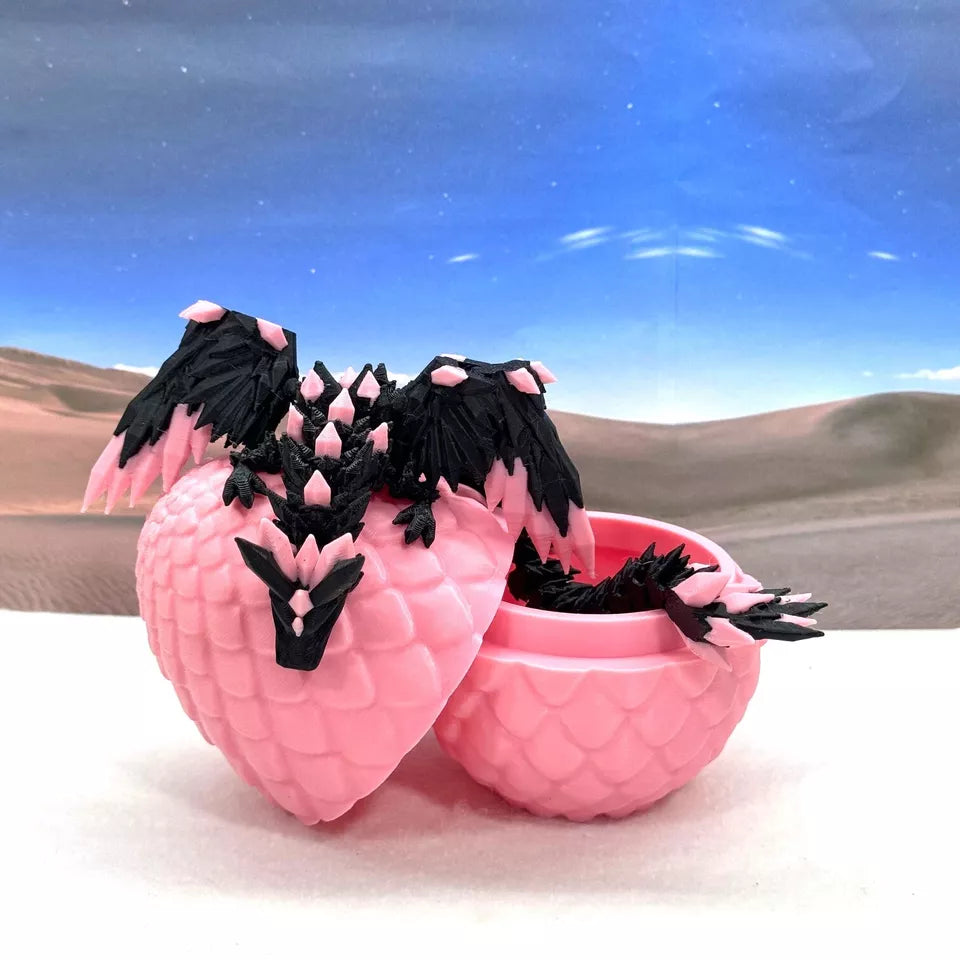 Crystal Winged Dragon with Egg 3D Printed Articulated Crystal Winged Dragon Toy - MR SOFT ART STORE
