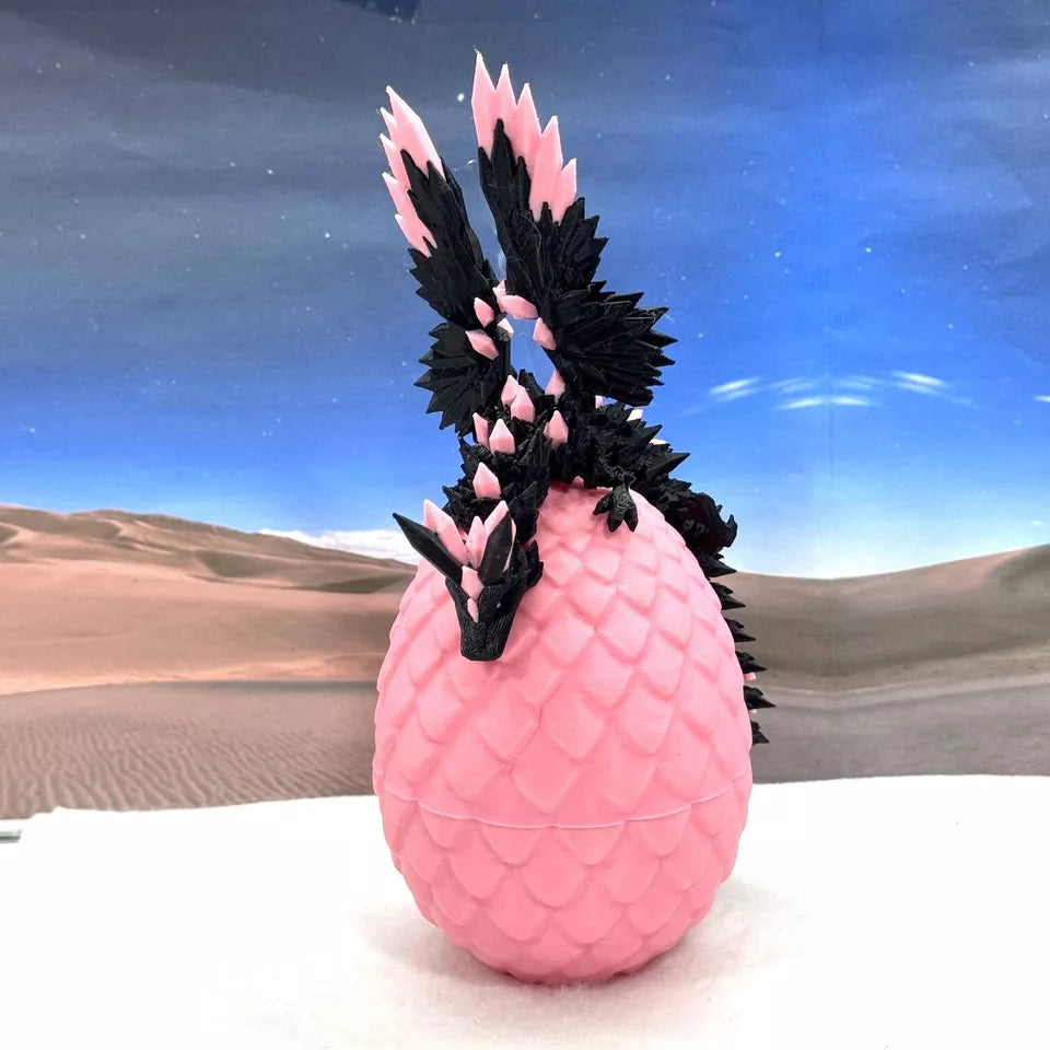 Crystal Winged Dragon with Egg 3D Printed Articulated Crystal Winged Dragon Toy - MR SOFT ART STORE