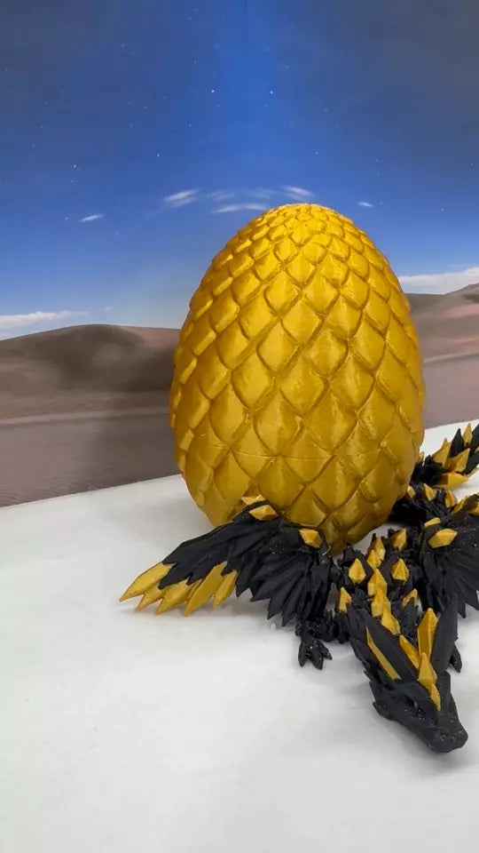 Crystal Winged Dragon with Egg 3D Printed Articulated Crystal Winged Dragon Toy - MR SOFT ART STORE