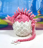 Dragon with Egg, 12" Articulated  Pink Cherry Blossom Fidget Dragon Toy - MR SOFT ART STORE