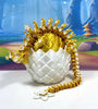 Dragon with Egg, 12" Articulated Cherry Blossom Fidget Dragon Toy - MR SOFT ART STORE