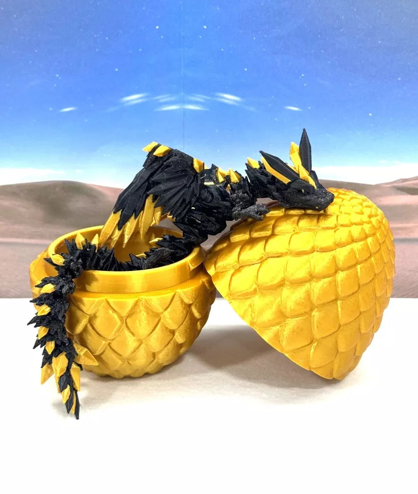 Crystal Winged Dragon with Egg 3D Printed Articulated Crystal Winged Dragon Toy - MR SOFT ART STORE